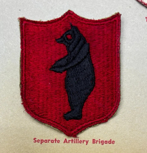 Kay Adams Collection 40's Made WW 1 Separate Artillery Brigade Patch Inv# KA315