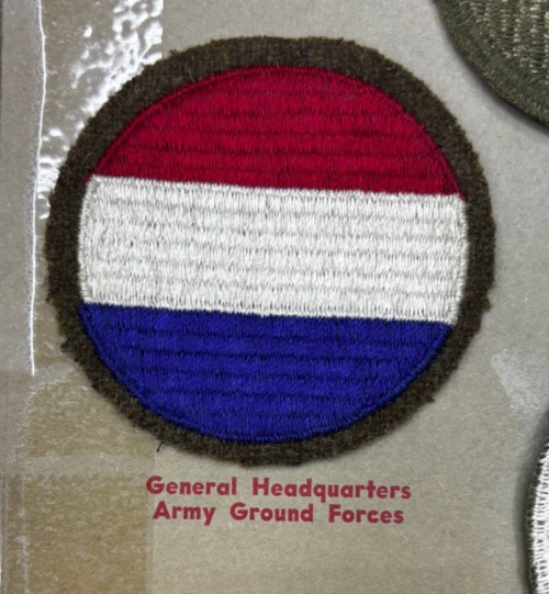 Kay Adams Collection WW 2 US Army General Headquarters Wool Patch Inv# KA324