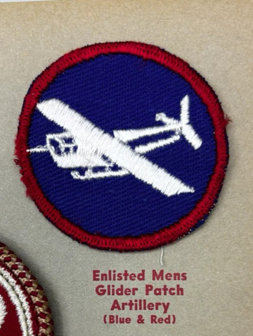 Kay Adams Collection WW 2 US Army  Enlisted Airborne Glider Cap Patch Inv# KA343