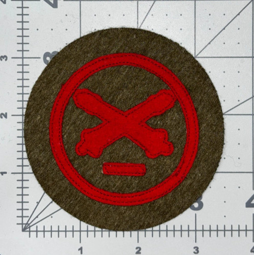 WW 1 US Army Coast Artillery Gun Commander Chevron Patch Inv# K8232