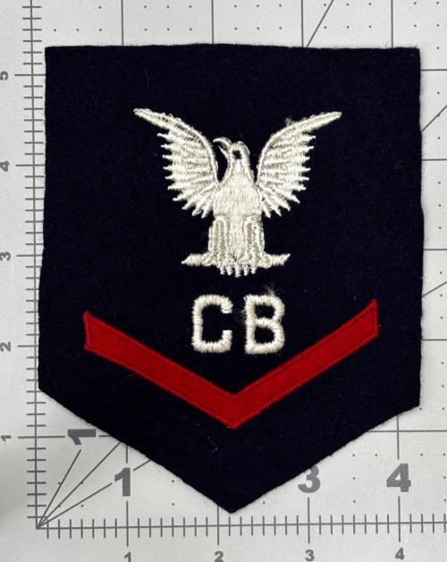 WW 2 US Navy Petty Officer 3rd Class Construction Battalion Rate Inv# K8274