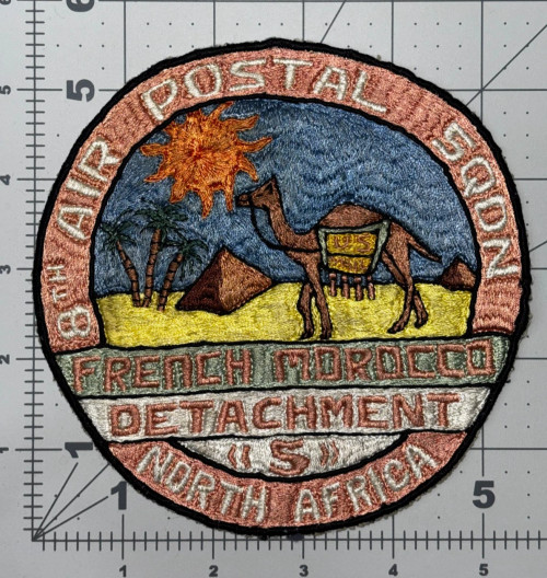 8th Air Postal Sqdn North Africa French Morocco Detachment 5 Patch Inv# K8263