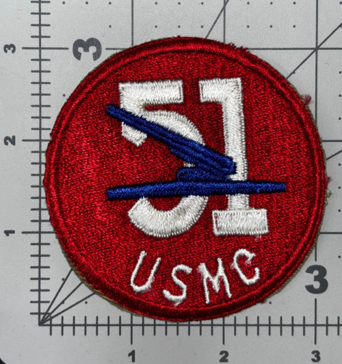 WW 2 USMC 51st Marine Defense Battalion Patch Inv# K8356