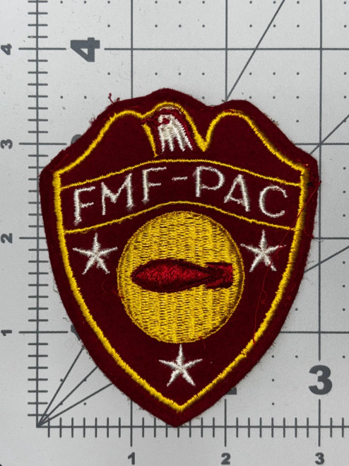 WW 2 USMC FMF-PAC Bomb Disposal Wool Patch Inv# K8386