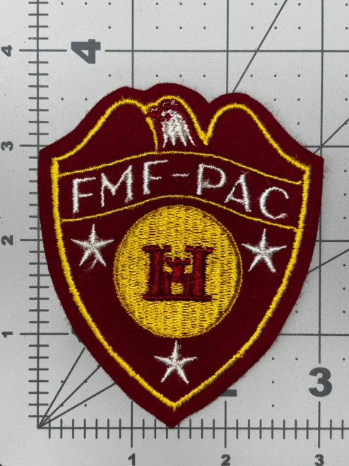 WW 2 USMC FMF-PAC Engineer Wool Patch Inv# K8395