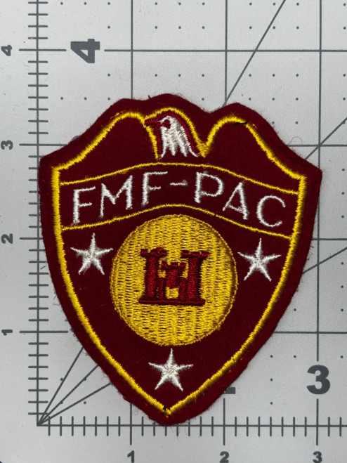 WW 2 USMC FMF-PAC Engineer Wool Patch Inv# K8396