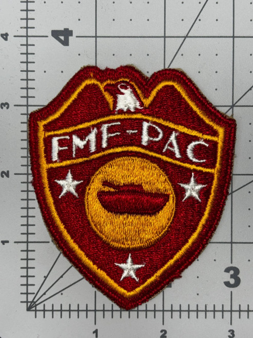 WW 2 USMC FMF-PAC Tanks / Tractor Battalion Patch Inv# K8397
