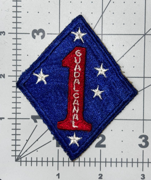 WW 2 USMC Marine Corps 1st Marine Division Patch Inv# K8454
