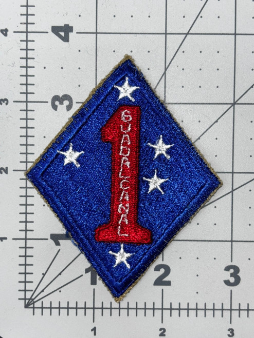 WW 2 USMC Marine Corps 1st Marine Division Patch Inv# K8456