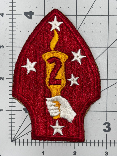 WW 2 USMC 2nd Marine Division Big 2 Patch Inv# K8465