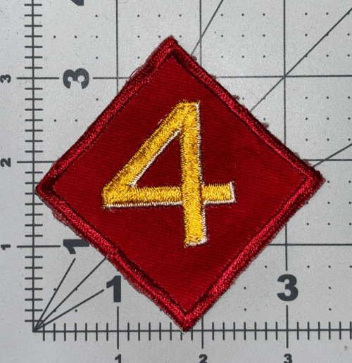 WW 2 USMC 4th Marine Division Poplin Patch Inv# K8541