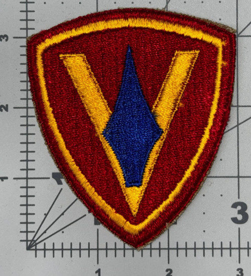 WW 2 USMC 5th Marine Division Patch Inv# K8553
