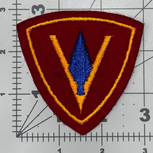 WW 2 USMC 5th Marine Division Wool Patch Inv# K8560
