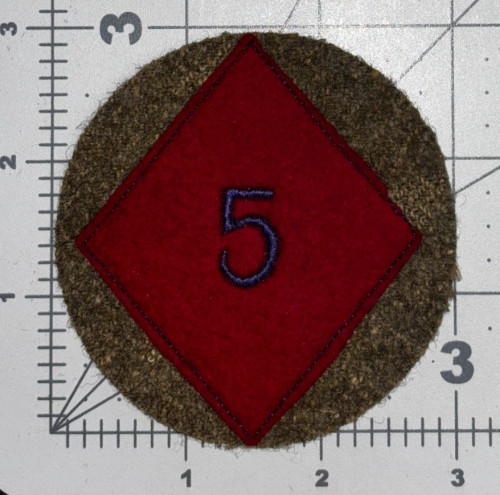 WW 1 AEF 5th Division Patch Inv# K8712