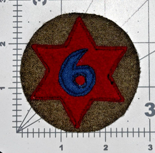 WW 1 AEF 6th Division Patch Inv# K8713