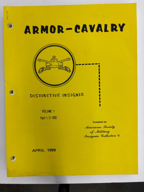 Asmic April 1999 Armor - Cavalry Distinctive Insignia Volume 1