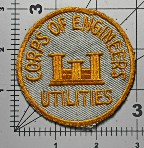 WW 2 US Army Corps of Engineers Utilities Twill Patch Inv# K8854 Variation #1
