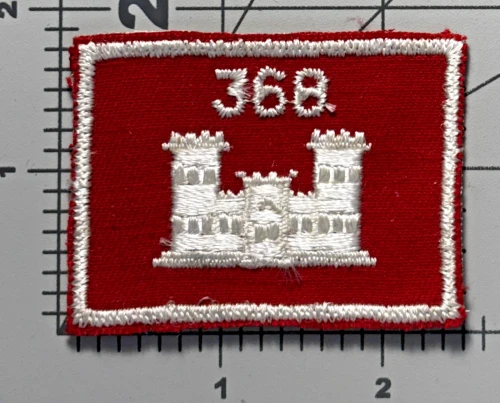 Cut Edge No-Glow US Army 368th Engineer Battalion Patch Inv# K8862