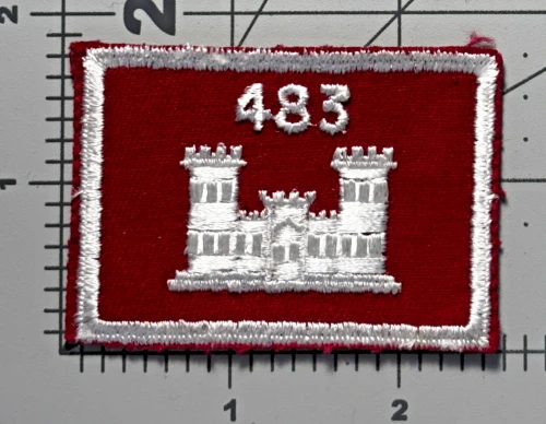 Cut Edge No-Glow US Army 483rd Engineer Battalion Patch Inv# K8864