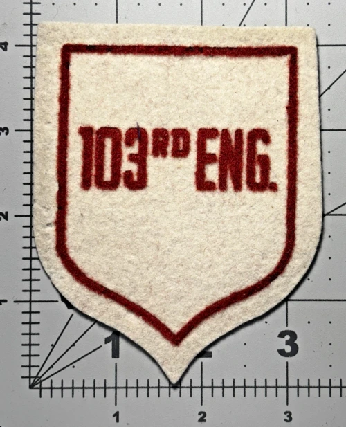 Pre WW 2 PANG 103rd Engineer Wool Patch Inv# K8865