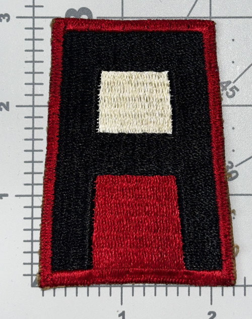 All Red with White Panel US Army 1st Army Patch Inv K8913