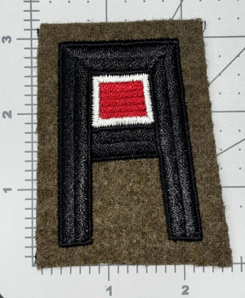WW 2 US Army 1st Army Engineer Wool Ribbed Weave Patch Inv# K8933