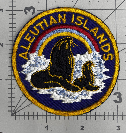 Variation 3 WW 2 US Army Aleutian Islands Command Light Blue Twill Patch Inv# K9012
