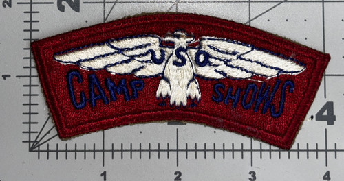 WW 2 USO Camp Shows Patch Inv# K9105 Variation 1