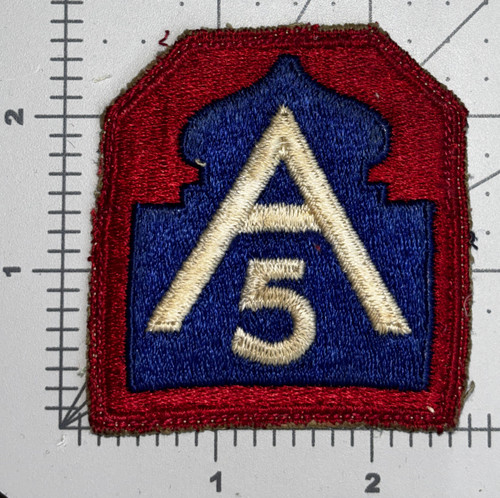 Off Uniform WW 2 US Army 5th Army Patch Inv# K9113