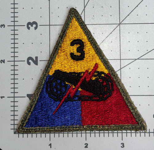 Off Uniform WW 2 US Army 3rd Armored Division Patch Inv# K9128