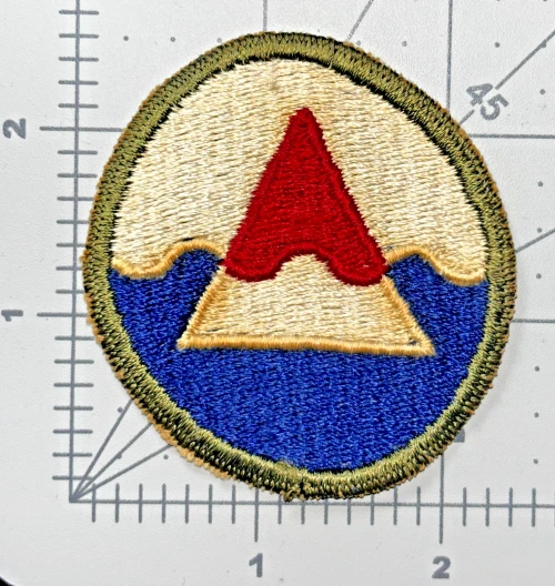 Off Uniform WW 2 US Army Iceland Base Command OD Border Patch Inv# K9190