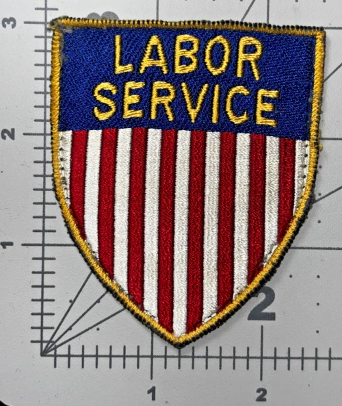 US Occupation of Germany Labor Service German Made Bevo Patch Inv# K9235