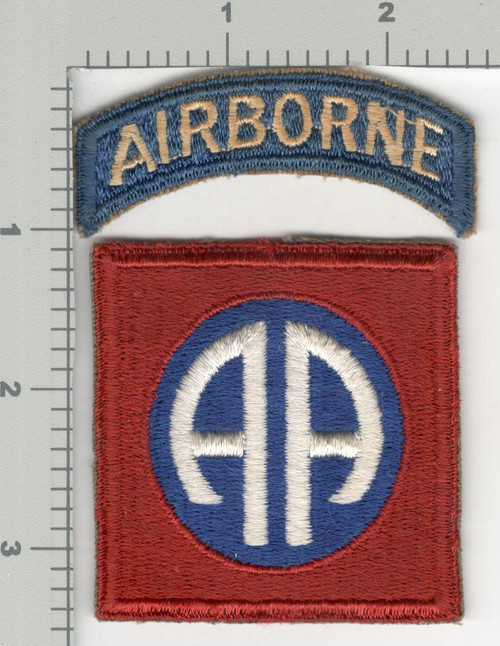 WW 2 US Army 82nd Airborne Greenback Patch & Tab Inv# K3240