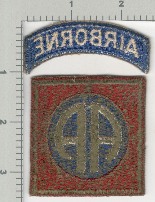 WW 2 US Army 82nd Airborne Greenback Patch & Tab Inv# K3240