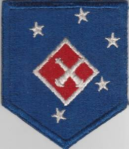 WW 2 USMC 1st MAC Artillery Battalion Patch Inv# M038 Thick Diamond Variation