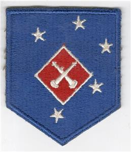 WW 2 USMC 1st MAC Artillery Battalion Patch Inv# X525 Thin Diamond Variation