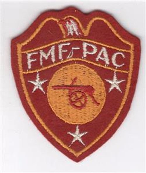WW 2 USMC FMF-PAC Artillery Wool Patch Inv# Z325
