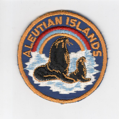 WW 2 US Army Aleutian Islands Command Blue Twill Patch Inv# G959