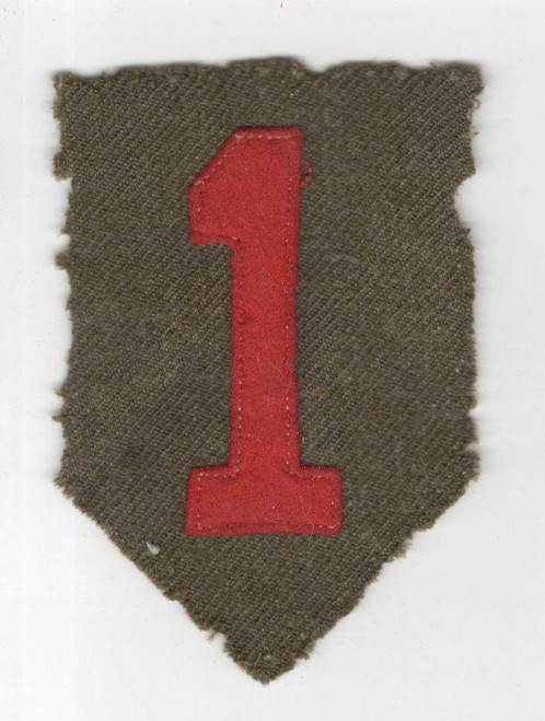 WW 1 US Army AEF 1st Division 3-1/4" X 2-1/8" Patch Inv# Q496