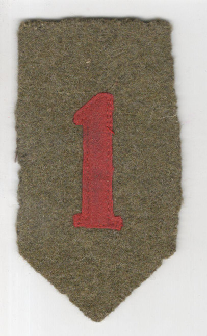 WW 1 US Army AEF 1st Division 4" X 2-1/8" Patch Inv# Q501