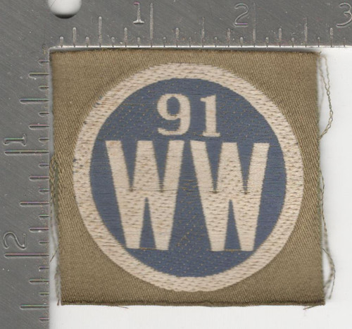 WW 1 US Army 91st Division Patch Inv# 239