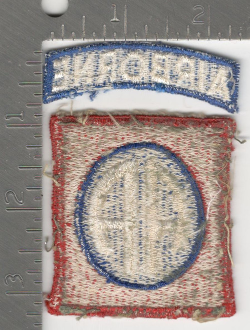 Off Uniform WW 2 US Army 82nd Airborne Patch & Tab Inv# K0894