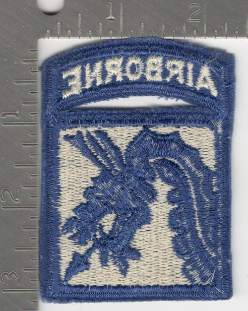 Cut Edge No Glow US Army 18th Airborne Corps Combat Patch Attached Tab Inv# K2553