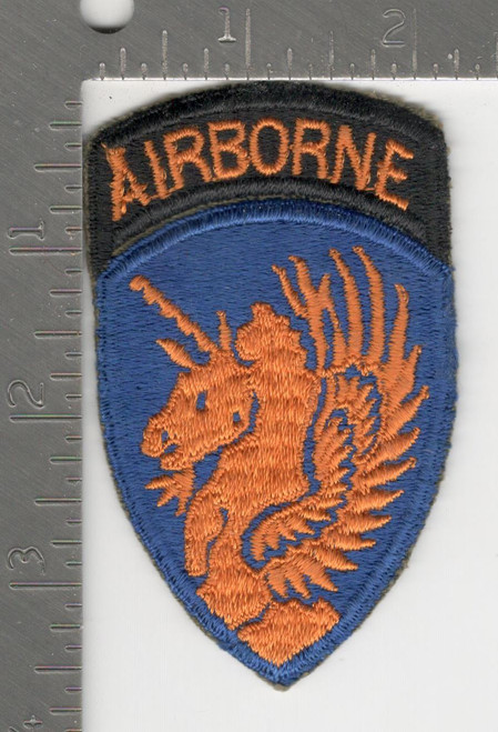 Rare WW 2 US Army 13th Airborne Division Blue Border Greenback Patch Inv# K0957