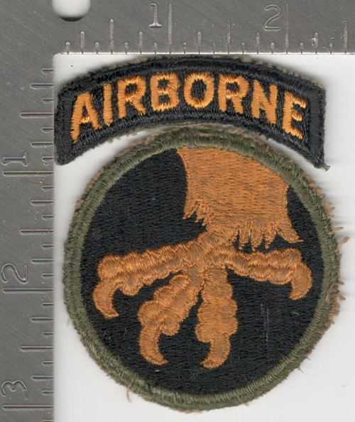 Off Uniform Reversed Talon WW 2 US Army 17th Airborne Patch & Tab Inv# K0960
