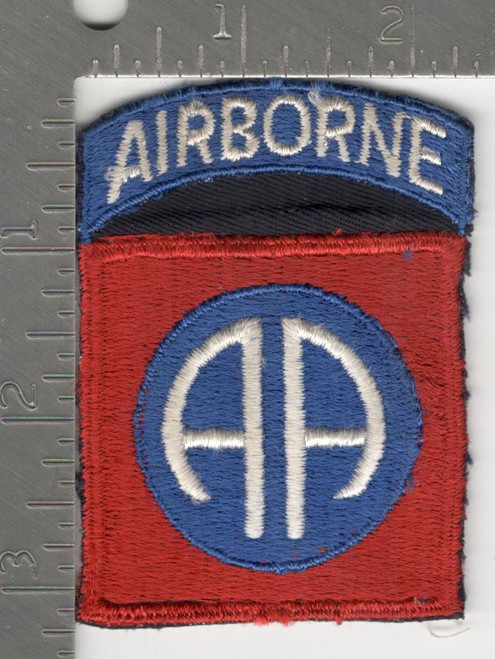 British Made WW 2 US Army 82nd Airborne Division Patch Attached Tab Inv# K2759