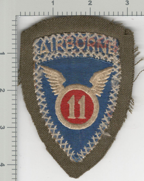 Off Uniform WW 2 US Army 11th Airborne Division Patch & Tab Inv# K2794
