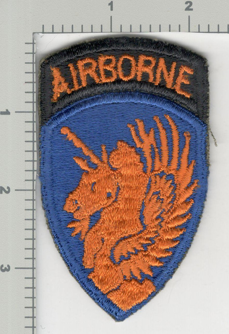 WW 2 US Army 13th Airborne Division Blue Border Greenback Patch Inv# K2801