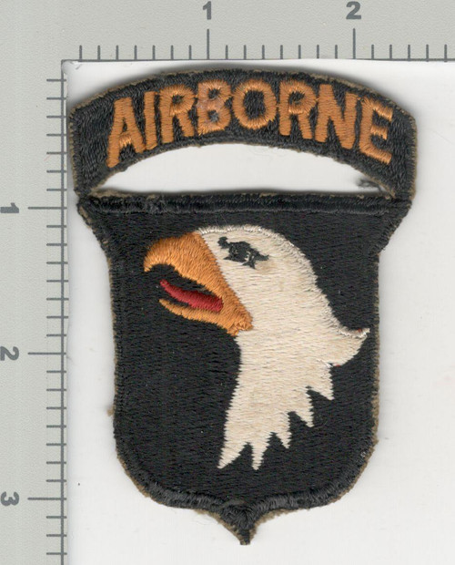 WW 2 US Army 101st Airborne Division Greenback Patch & Sewn On Greenback Tab Inv# K2827
