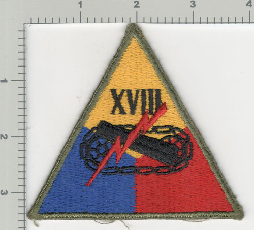 WW 2 US Army 18th Armored Corps Patch Inv# K1330